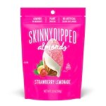 SKINNYDIPPED Strawberry Lemonade Almonds, Limited Edition, Healthy Snack, Plant Protein, Gluten Free, 3.5 oz Resealable Bags, Pack of 5