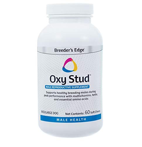 41Qr32j-YNL.jpg Revival Animal Health Breeder's Edge Oxy Stud- Male Performance Supplement- for Medium & Large Dogs & Cats- 60ct Soft Chews - Image 1