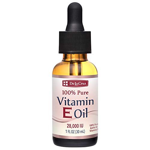 41S5M-fpDrL.jpg De La Cruz Vitamin E Oil for Face 28,000 IU - No Preservatives, Artificial Colors or Fragrances, Made in USA 1 FL. OZ. - Image 1