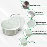Dacha Mia Stainless Steel Food Storage Containers - Dips Condiment Containers - Set of 3 - 7oz - Eco Friendly Lunch Containers - Silicone Lids - Portion Control - Reusable - Image 3