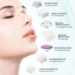 Facial Cleansing Brush Face Scrubber: COSLUS 7in1 JBK-D Electric Exfoliating Spin Cleanser Device Waterproof Deep Cleaning Exfoliation Rotating Spa Machine - Electronic Acne Skin Wash Spinning System - Image 9