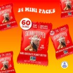 SkinnyDipped Dark Chocolate Peanut Butter Almonds, Healthy Snack, Plant Protein, Gluten Free, 0.46 oz Mini Bags, Pack of 24 - Image 6