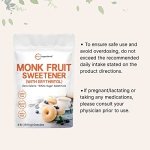 Monk Fruit Sweetener with Erythritol Granules, 4 Pounds, No After Taste, 1:1 White Sugar Substitute, Keto Diet Friendly, Zero Calorie, Natural Sweetener for Drinks, Coffee, Tea, Cookies, No-GMO, Vegan - Image 6
