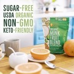 BetterBody Foods Organic Monk Fruit Sweetener Blend, Raw Cane Sugar Substitute, Zero Calorie, Keto Diet Friendly, Zero Net Carbs, Zero Glycemic, Baking, Extract, Sugar Replacement, 1lb, 16oz - Image 4