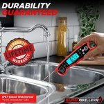 Alpha Grillers Instant Read Meat Thermometer for Grill and Cooking. Best Waterproof Ultra Fast Thermometer with Backlight & Calibration. Digital Food Probe for Kitchen, Outdoor Grilling and BBQ! - Image 3