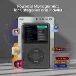 64Gb Mp3 Player with Bluetooth Y1 Portable Music Digital Players Supports Playlist Audiobook Video Nice Gadget for Kids Black - Image 3