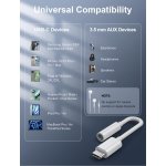 USB-C to 3.5mm Audio Headphone Adapter - HiFi 2 Pack Compatible with Apple iPhone 17 16 15 Samsung Galaxy S25 S24 S23 S22 S21 Plus Pro Max Ultra Pixel iPad - Type C to Aux Cord Jack Dongle Adapter - Image 5