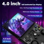 R36MAX Retro Handheld Game Console, Retro Gaming Console with 64G Built-in 18000+ Classic Games, 4.0 Inch 720x720 IPS Screen, Portable Handheld Linux System, 4000mAh Battery (Black) - Image 5