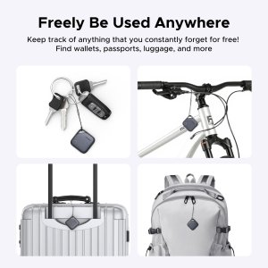 UGREEN FineTrack Air Tracker Tags (iOS Only) 4 Pack, 2-Year Replaceable Battery Bluetooth Tracker Compatible with Apple Find My, Item Finder Smart Tag for Keys, Luggage - [Apple Find My Certified]
