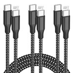 Bkayp USB C Cable 10ft 3-Pack, 60W Fast Charging Type C to Type C Charger Cord, Durable Braided Nylon Data Sync Cable Compatible with iPhone 17/16/15 Pro Max Plus, iPad Pro Air, MacBook and More - Image 2