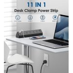 Jgstkcity Desk Clamp Power Strip USB C,40W Total Fast Charging Station,4 PD 20W USB C Ports,Desk Edge Mount Surge Protector,5 Outlets,Fit 1.96" Tabletop Edge,ETL Listed - Image 5