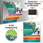 Air Fryer Cheat Sheet Magnets Cooking Guide Booklet - Air Fryer Magnetic Cheat Sheet Set Cooking Times Chart - Cookbooks Air Fryer Accessories Oven Cooking Pot Temp Guide Kitchen Conversion - Image 3