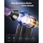 ZOAIVR Compressed Air Duster, 130,000RPM Ultra-Powerful Cordless Electric Air Duster with 8000mAh Rechargeable Battery, 4-Gear Adjustable Air Blower for Keyboard, Computer, Car, Home Cleaning - Image 4