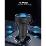 [4 in 1] USB C Car Charger, 4-Port 90W Super Fast Charging Cigarette Lighter Adapter, Dual 45W USBC & USB-A Multiport Car Phone Charger Accessories for iPhone 17 16 15 14 13 12, iPad, Galaxy, Tablet